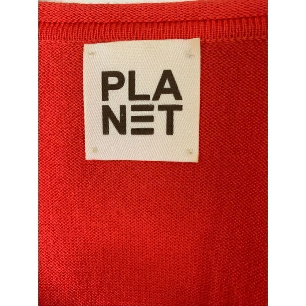 PLANET by Lauren G v neck sweater top pima cotton modal women's one size